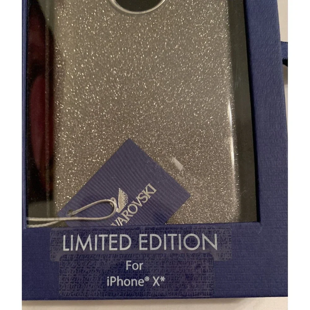 Swarovski # 5392042 Limited Edition Silver Rhinestone‎ Bling Phone Case iPhone X